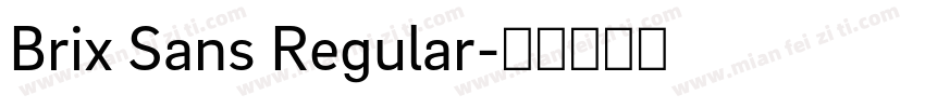 Brix Sans Regular字体转换